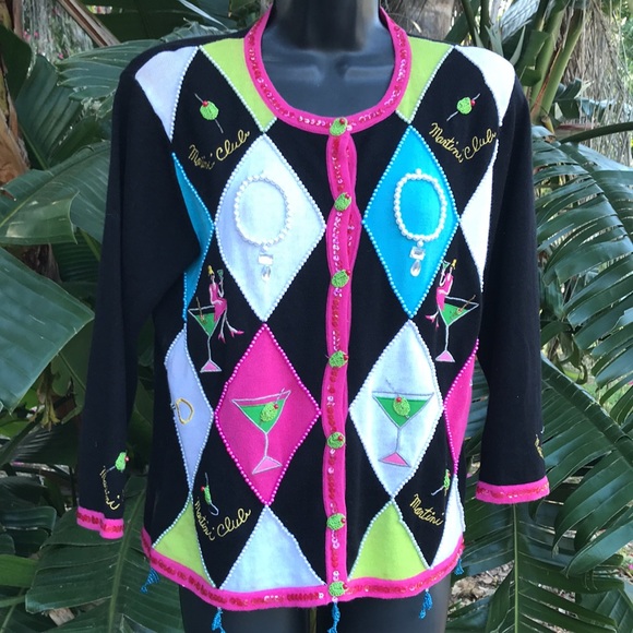 Too much fun martini club cardigan - Picture 10 of 15